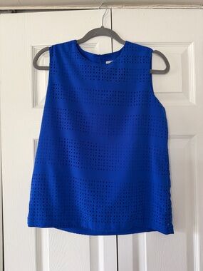 Dalia Royal Blue Eyelet Sleeveless Camisole
